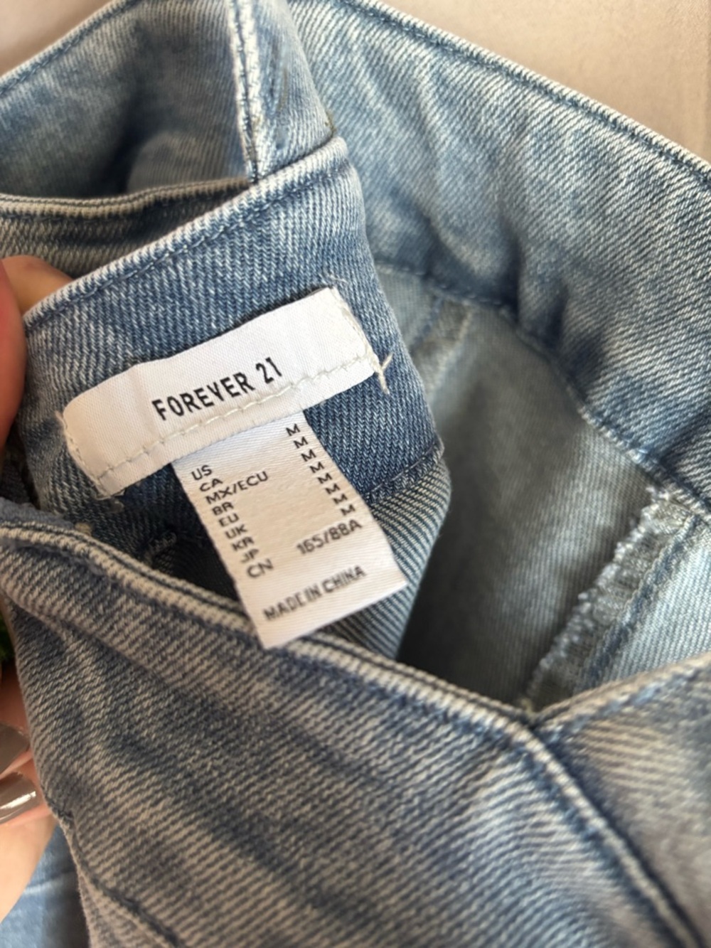 Forever 21 Denim Sleeveless Jumpsuit size Medium - Picture 7 of 7